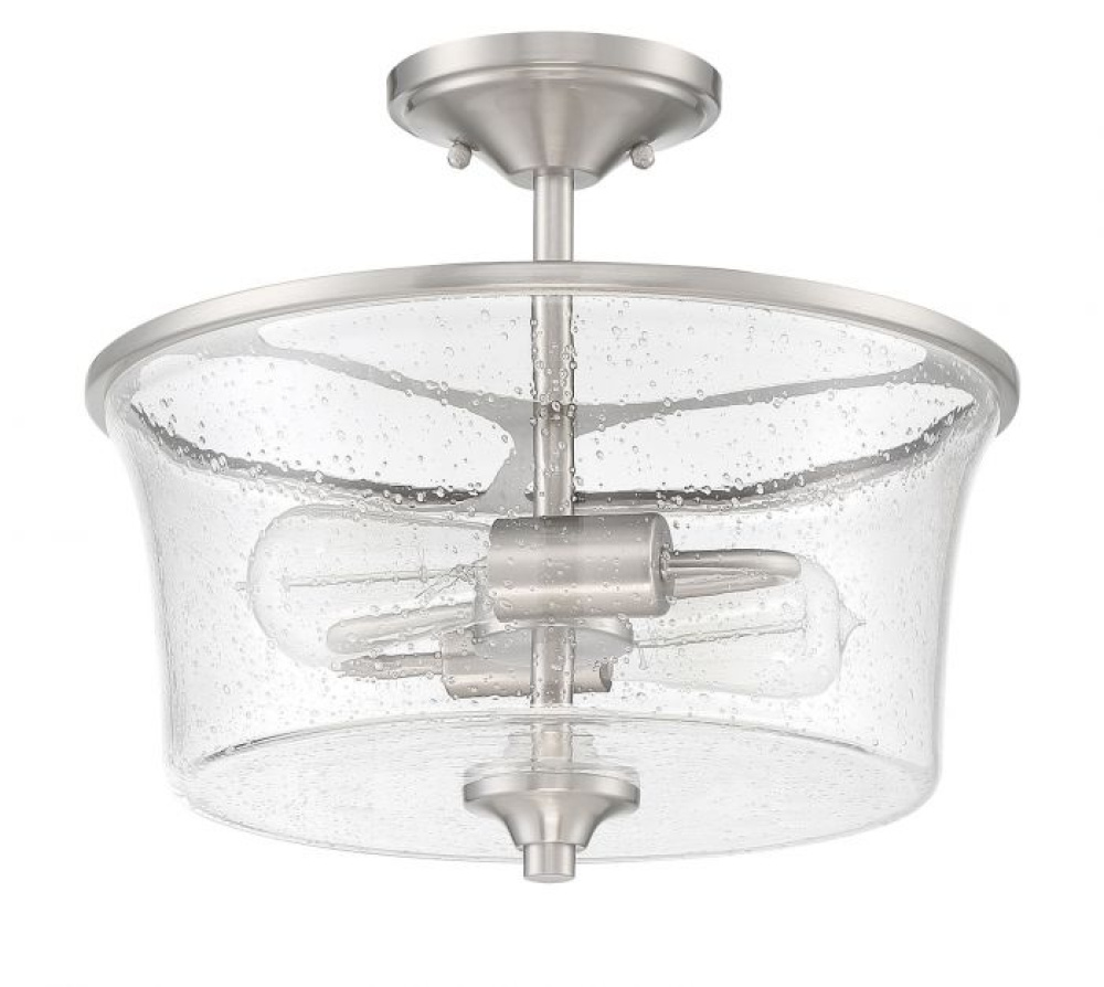 Gwyneth 2 Light Convertible Semi Flush in Brushed Polished Nickel