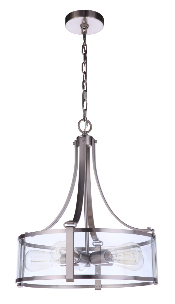 Elliot 5 Light Pendant in Brushed Polished Nickel