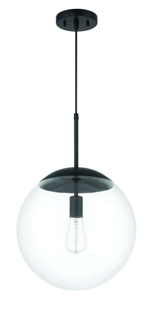 Gaze 12&#34; 1 Light Pendant in Flat Black