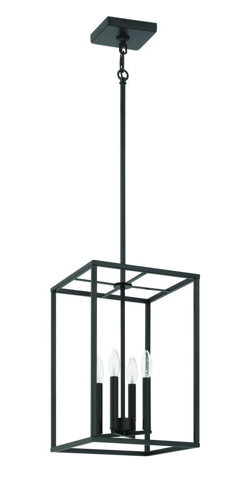 Signature Foyer 4 Light 18&#34; Foyer in Flat Black