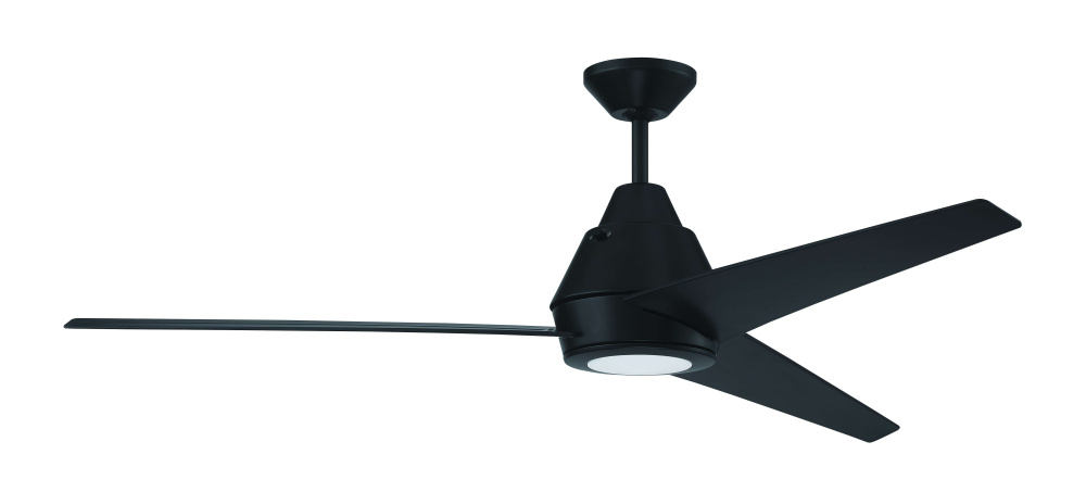 Acadian 56&#34; 3-Blade Indoor/Outdoor (Wet) Ceiling Fan in Flat Black w/ Flat Black Blades