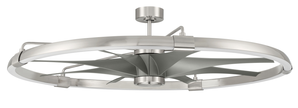 Axel 52&#34; 8-Blade Ceiling Fan in Brushed Polished Nickel w/ Brushed Nickel Blades