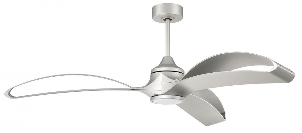 Bandeaux 60&#34; 3-Blade Ceiling Fan in Painted Nickel w/ Painted Nickel Blades