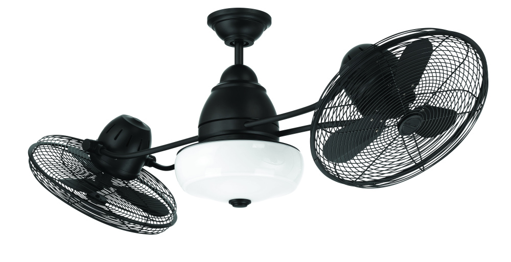 Bellows II 48&#34; 6-Blade Indoor/Outdoor (Damp) Ceiling Fan in Flat Black w/ Flat Black Blades