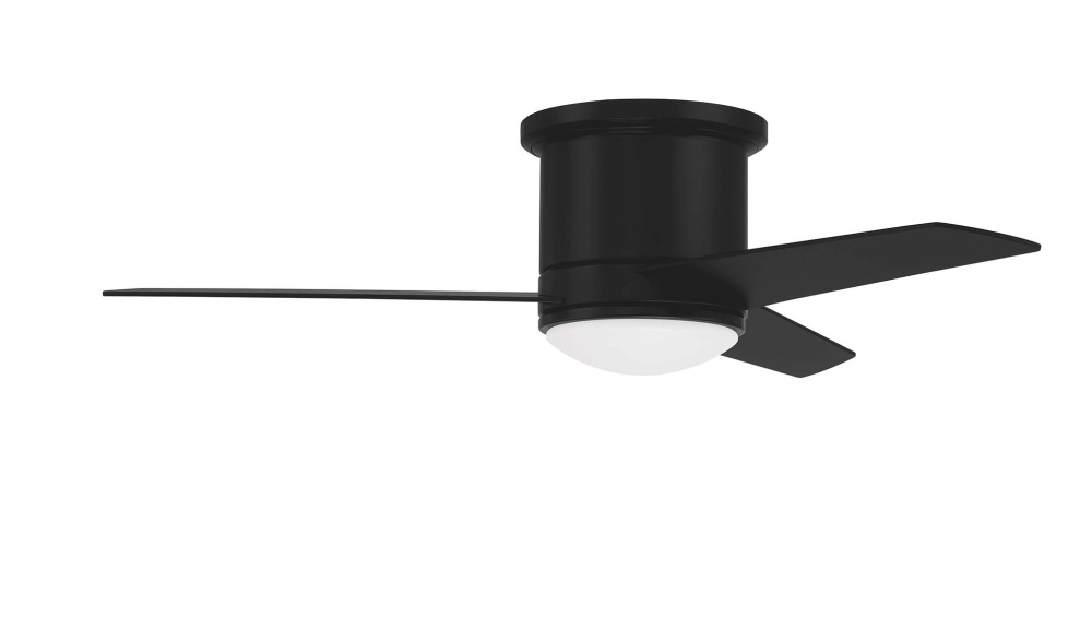 Cole 44&#34; 3-Blade Indoor/Outdoor (Damp) Ceiling Fan in Flat Black w/ Flat Black/Greywood Blades