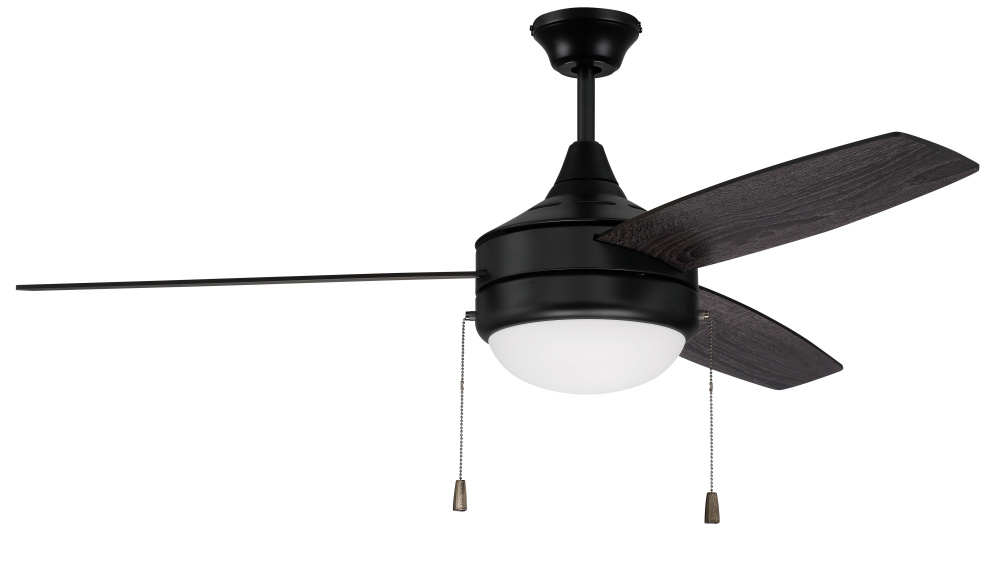 Phaze Energy Star 3 52&#34; 3-Blade Ceiling Fan in Flat Black w/ Flat Black/Greywood Blades