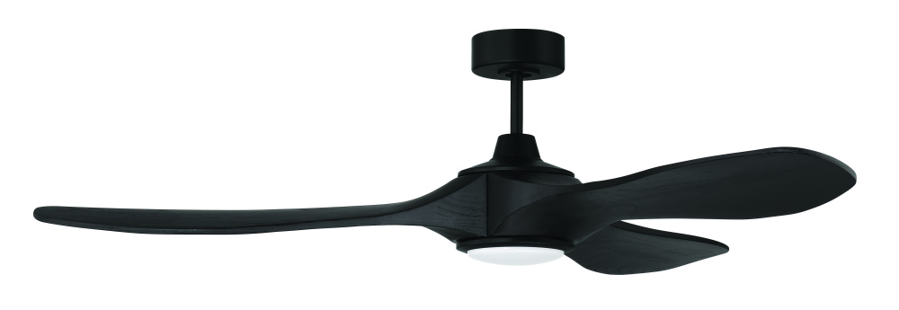 Envy 60&#34; 3-Blade Indoor/Outdoor (Damp) Ceiling Fan in Flat Black w/ Flat Black Blades