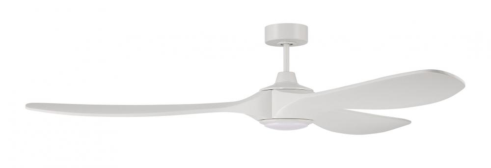 Envy 72&#34; 3-Blade Indoor/Outdoor (Damp) Ceiling Fan in White w/ White Blades