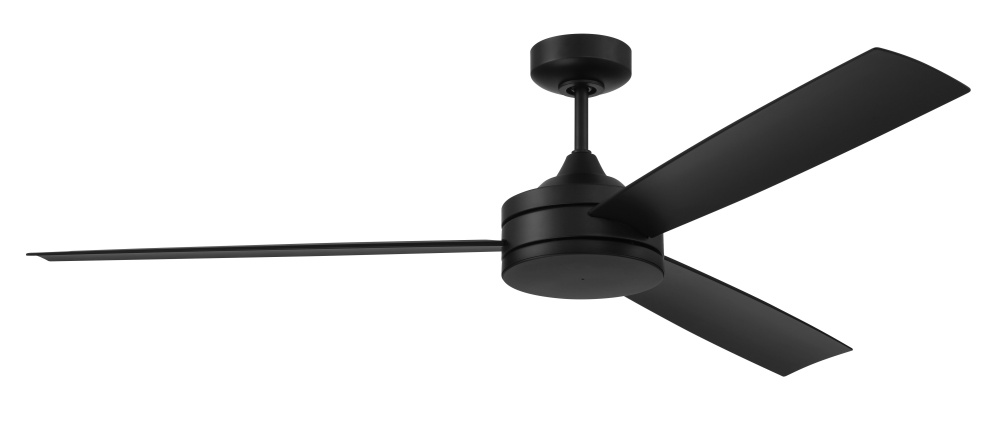 Inspo 62&#34; 3-Blade Indoor/Outdoor (Wet) Ceiling Fan in Flat Black w/ Flat Black Blades