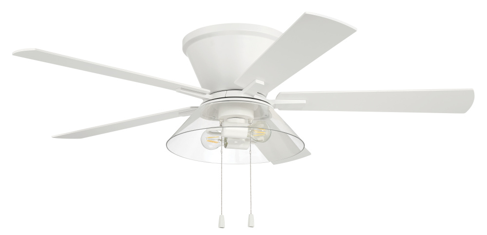 Insight 52&#34; 5-Blade Ceiling Fan White Finish, White/Washed Oak Blades