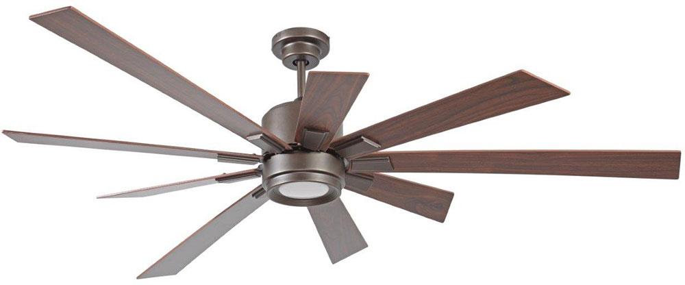 Katana 72&#34; 9-Blade Ceiling Fan in Espresso w/ Walnut Blades; Light Kit Included (optional)