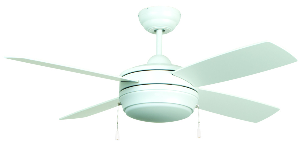Laval 52&#34; 4-Blade Ceiling Fan in Matte White w/ Matte White Blades; Integrated Light Kit