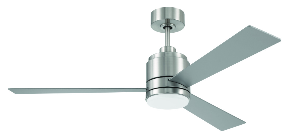 McCoy 52&#34; 3-Blade Ceiling Fan in Brushed Polished Nickel w/ Brushed Nickel Blades