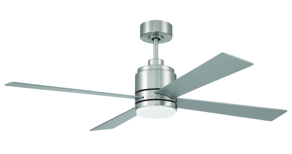McCoy 52&#34; 4-Blade Ceiling Fan in Brushed Polished Nickel w/ Brushed Nickel Blades
