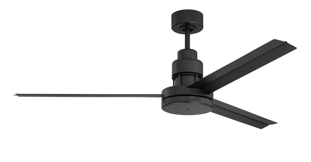 Mondo 54&#34; 3-Blade Indoor/Outdoor (Damp) Ceiling Fan in Flat Black w/ Flat Black Blades