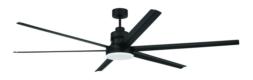 Mondo 72&#34; 6-Blade Indoor/Outdoor (Damp) Ceiling Fan in Flat Black w/ Flat Black Blades