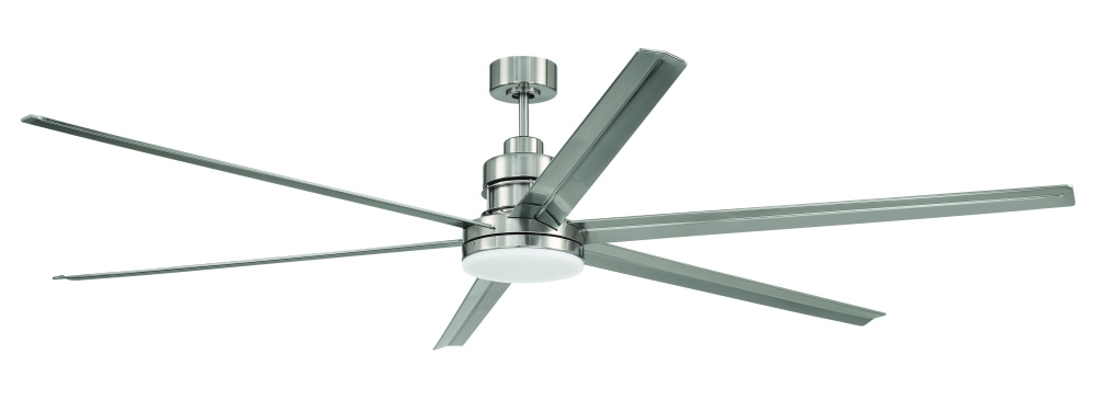 Mondo 80&#34; 6-Blade Ceiling Fan in Brushed Polished Nickel w/ Brushed Nickel Blades
