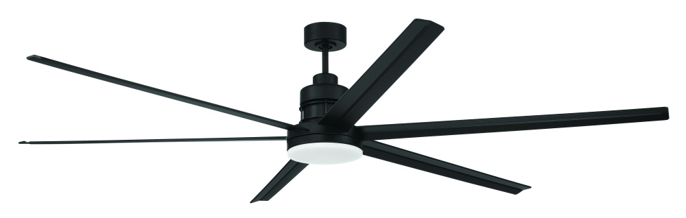 Mondo 80&#34; 6-Blade Indoor/Outdoor (Damp) Ceiling Fan in Flat Black w/ Flat Black Blades