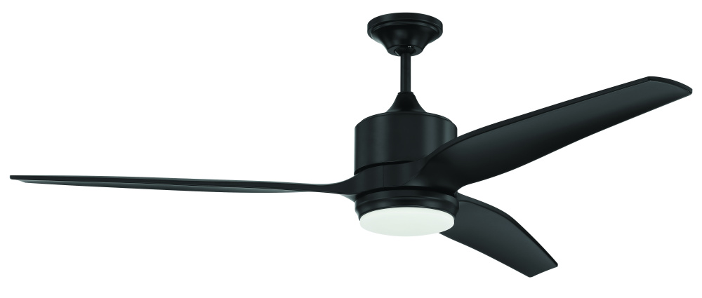 Mobi 60&#34; 3-Blade Indoor/Outdoor (Wet) Ceiling Fan in Flat Black w/ Flat Black Blades