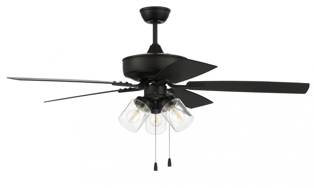 Outdoor Pro Plus 104 52&#34; 5-Blade Indoor/Outdoor (Wet) Ceiling Fan in Flat Black w/ Flat Black Bl