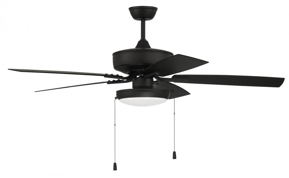 Outdoor Pro Plus 119 52&#34; 5-Blade Indoor/Outdoor (Wet) Ceiling Fan in Flat Black w/ Flat Black Bl