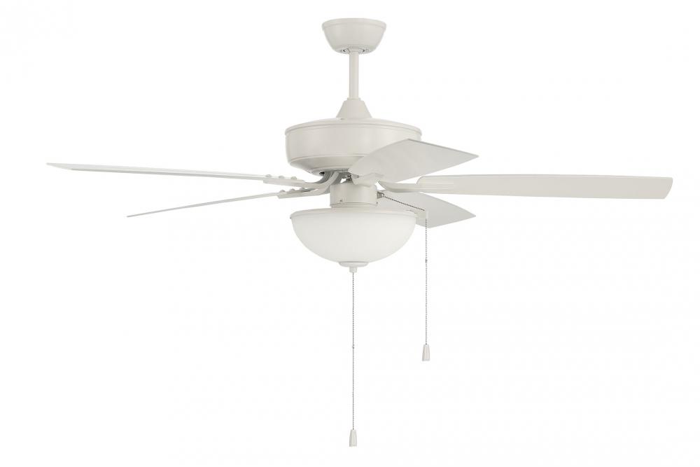 Outdoor Pro Plus 211 52&#34; 5-Blade Indoor/Outdoor (Wet) Ceiling Fan in White w/ Matte White Blades