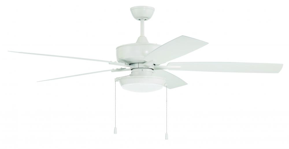 Outdoor Super Pro 119 60&#34; 5-Blade Indoor/Outdoor (Wet) Ceiling Fan in White w/ White Blades