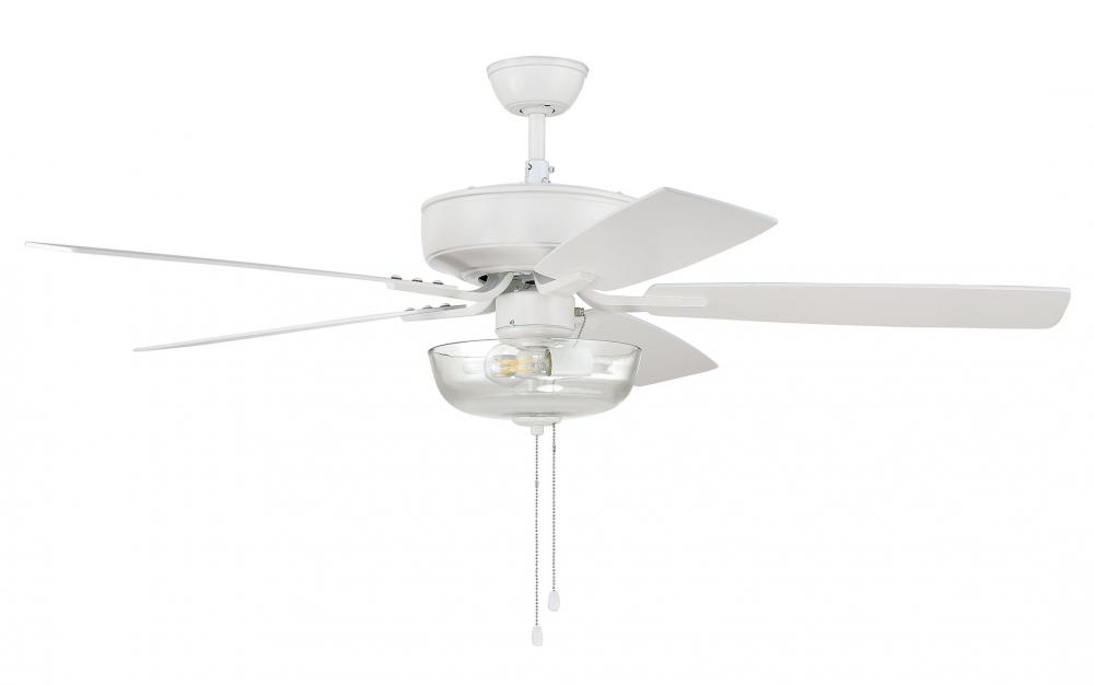 Pro Plus 101 52&#34; 5-Blade Ceiling Fan in White w/ White/Washed Oak Blades