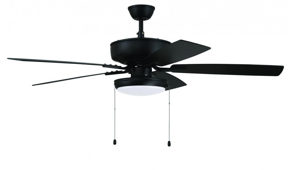 Pro Plus 119 52&#34; 5-Blade Ceiling Fan in Flat Black w/ Flat Black/Greywood Blades