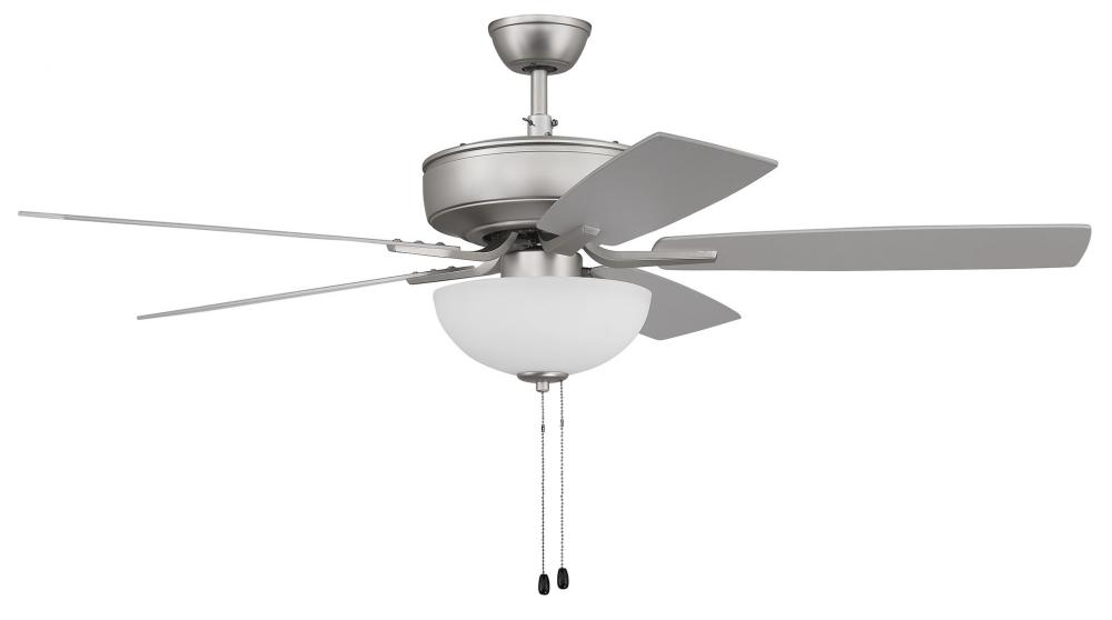 Pro Plus 211 52&#34; 5-Blade Ceiling Fan in Brushed Nickel w/ Brushed Nickel/Greywood Blades