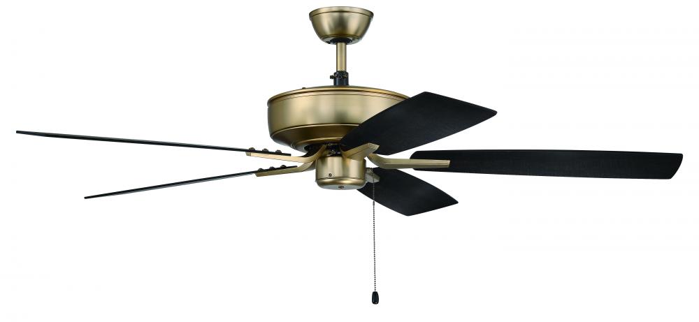 Pro Plus 52&#34; 5-Blade Ceiling Fan in Satin Brass w/ Black Walnut/Flat Black Blades