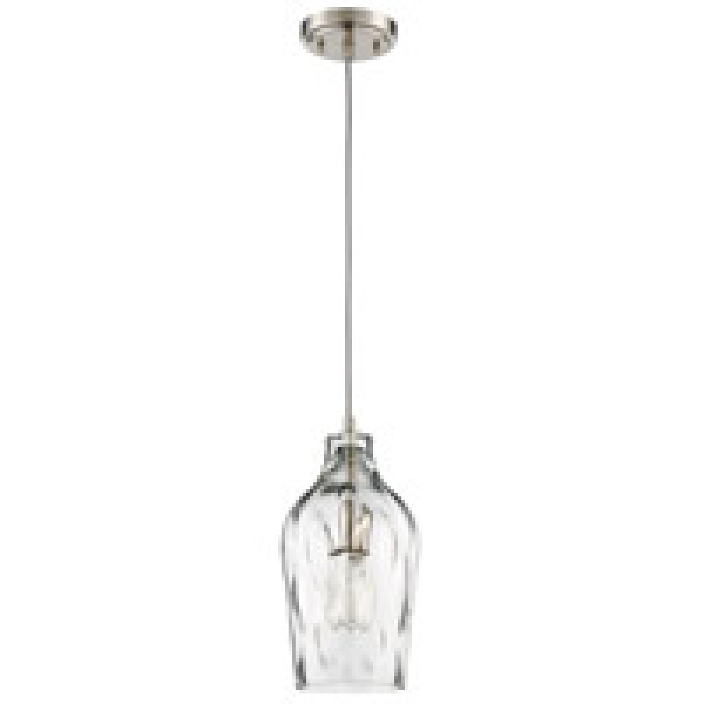6.63&#34; 1 Light Mini Pendant in Brushed Polished Nickel