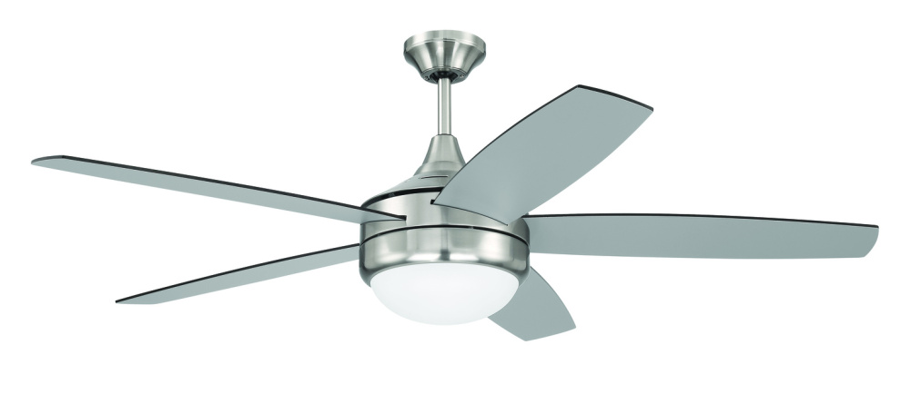 Phaze II 52&#34; 5-Blade Ceiling Fan in Brushed Polished Nickel w/ Brushed Nickel/Greywood Blades