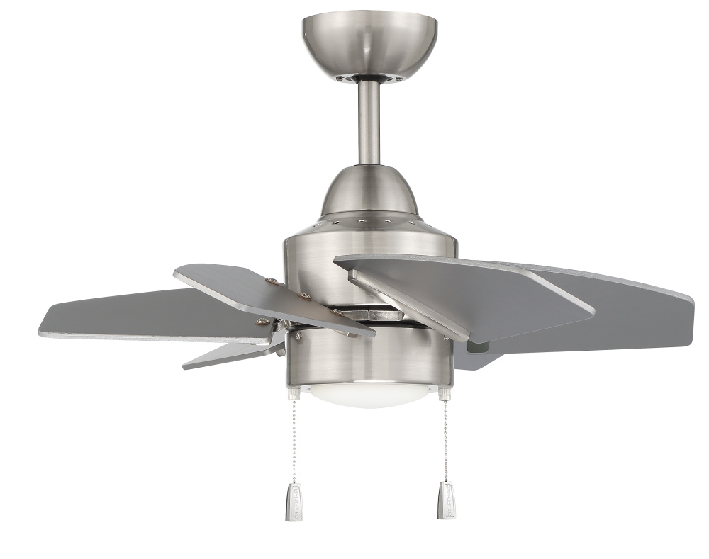 Propel II 24&#34; 6-Blade Ceiling Fan in Brushed Polished Nickel w/ Brushed Nickel Blades