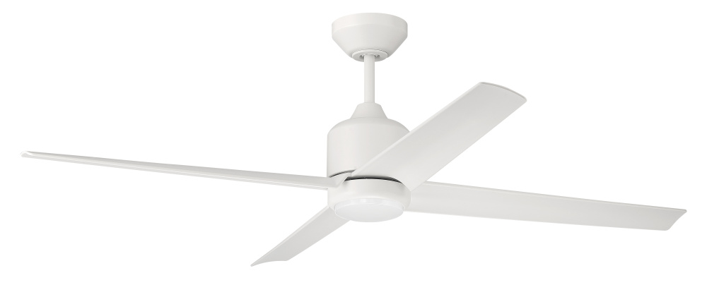 Quell 52&#34; 4-Blade Indoor/Outdoor (Damp) Ceiling Fan, White finish