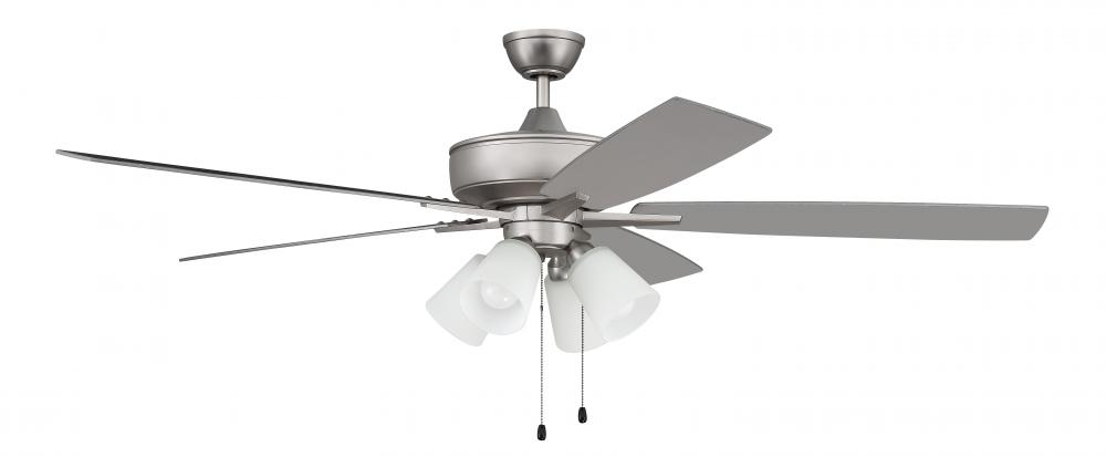Super Pro 114 60&#34; 5-Blade Ceiling Fan in Brushed Nickel w/ Brushed Nickel/Greywood Blades
