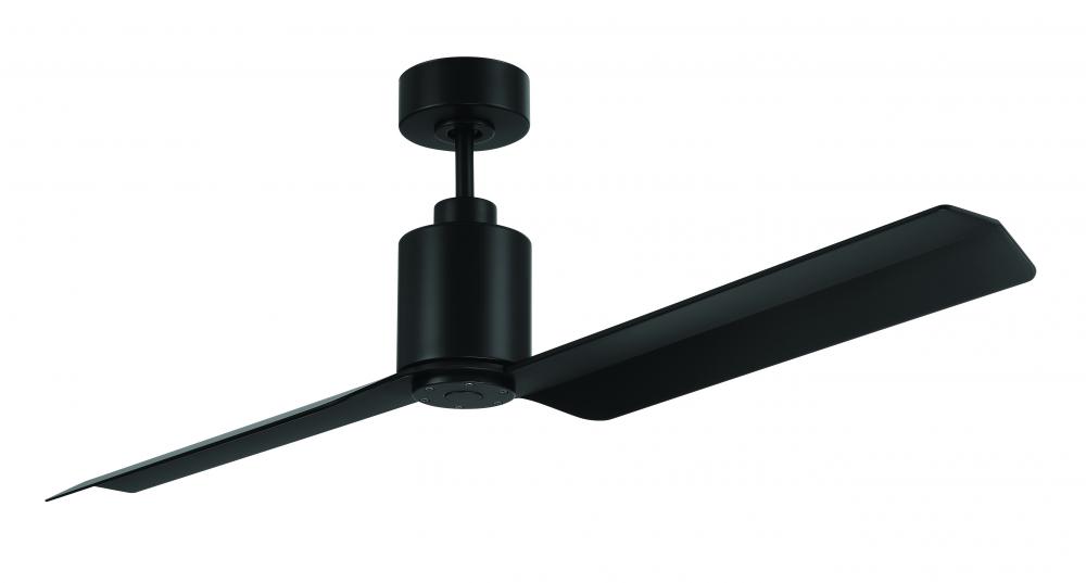 Sleek 56&#34; 2-Blade Indoor/Outdoor (Wet) Ceiling Fan in Flat Black w/ Flat Black Blades
