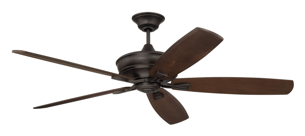 Santori 60&#34; 5-Blade Indoor/Outdoor (Damp) Ceiling Fan in Espresso w/ Walnut Blades