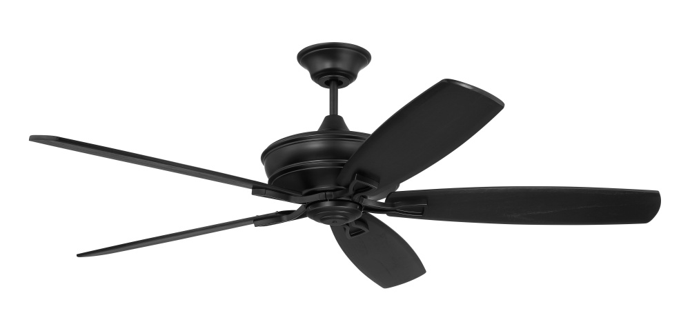 Santori 60&#34; 5-Blade Indoor/Outdoor (Damp) Ceiling Fan in Flat Black w/ Flat Black Blades