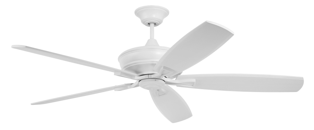 Santori 60&#34; 5-Blade Indoor/Outdoor (Damp) Ceiling Fan in Matte White w/ White Blades