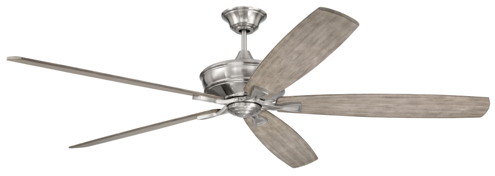 Santori 72&#34; 5-Blade Ceiling Fan in Brushed Polished Nickel w/ Coffee Blades