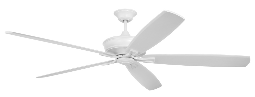 Santori 72&#34; 5-Blade Indoor/Outdoor (Damp) Ceiling Fan in Matte White w/ White Blades