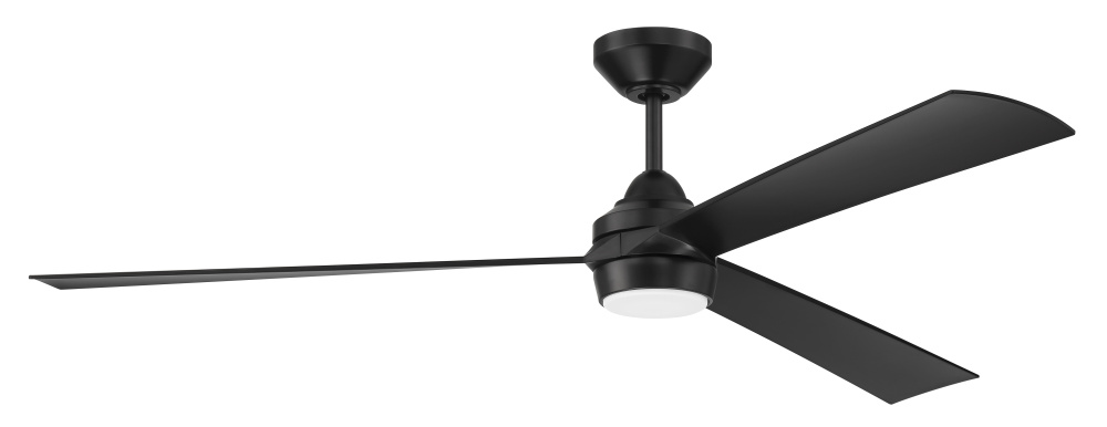 Sterling 60&#34; 3-Blade Indoor/Outdoor (Wet) Ceiling Fan in Flat Black w/ Flat black Blades