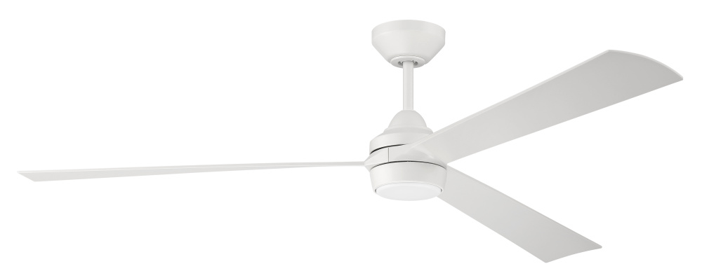 Sterling 60&#34; 3-Blade Indoor/Outdoor (Wet) Ceiling Fan in White w/ White Blades