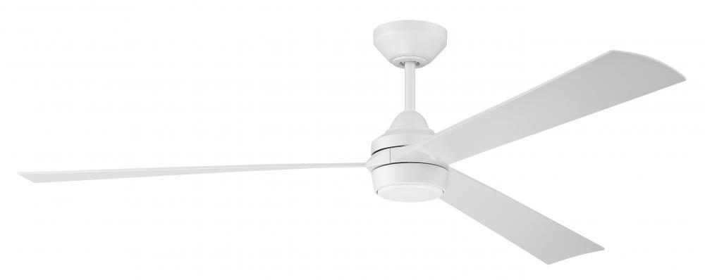 Sterling 60&#34; 3-Blade Indoor/Outdoor (Wet) Ceiling Fan in White w/ White Blades