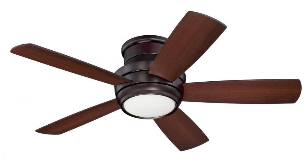 Tempo Hugger 44&#34; 5-Blade Ceiling Fan in Oiled Bronze w/ Oiled Bronze/Walnut Blades