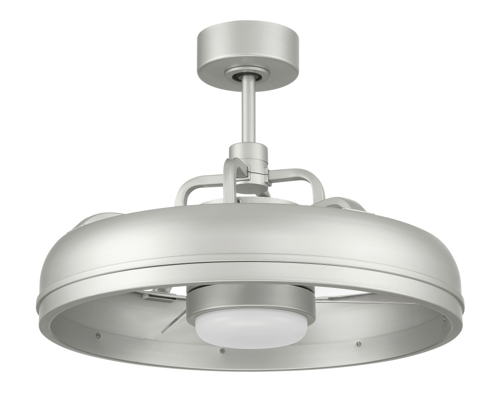 Taylor 20&#34; 3-Blade Indoor/Outdoor (Damp) Ceiling Fan in Painted Nickel w/ Clear Acrylic Blades