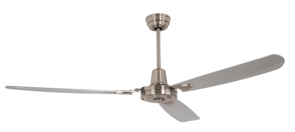 Velocity 58&#34; 3-Blade Ceiling Fan in Brushed Polished Nickel w/ Brushed Nickel Blades