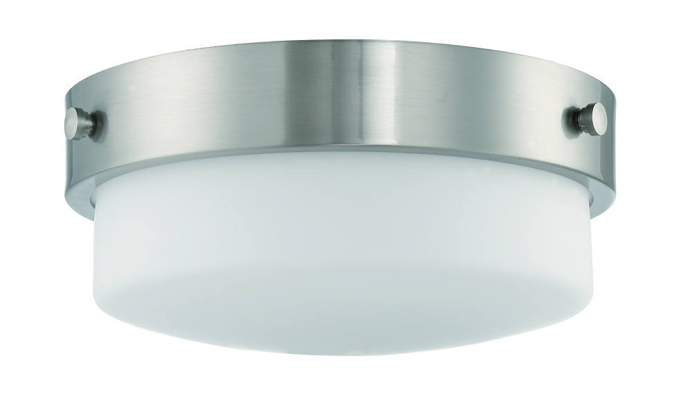 Oak Street 2 Light 13.75&#34; Flushmount in Brushed Polished Nickel