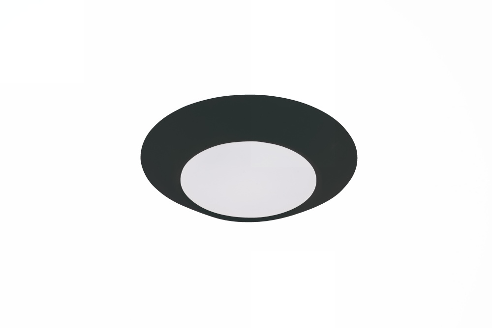 Slim Line 4&#34; (5.9&#34; Overall) 1 Light LED Flush in Flat Black